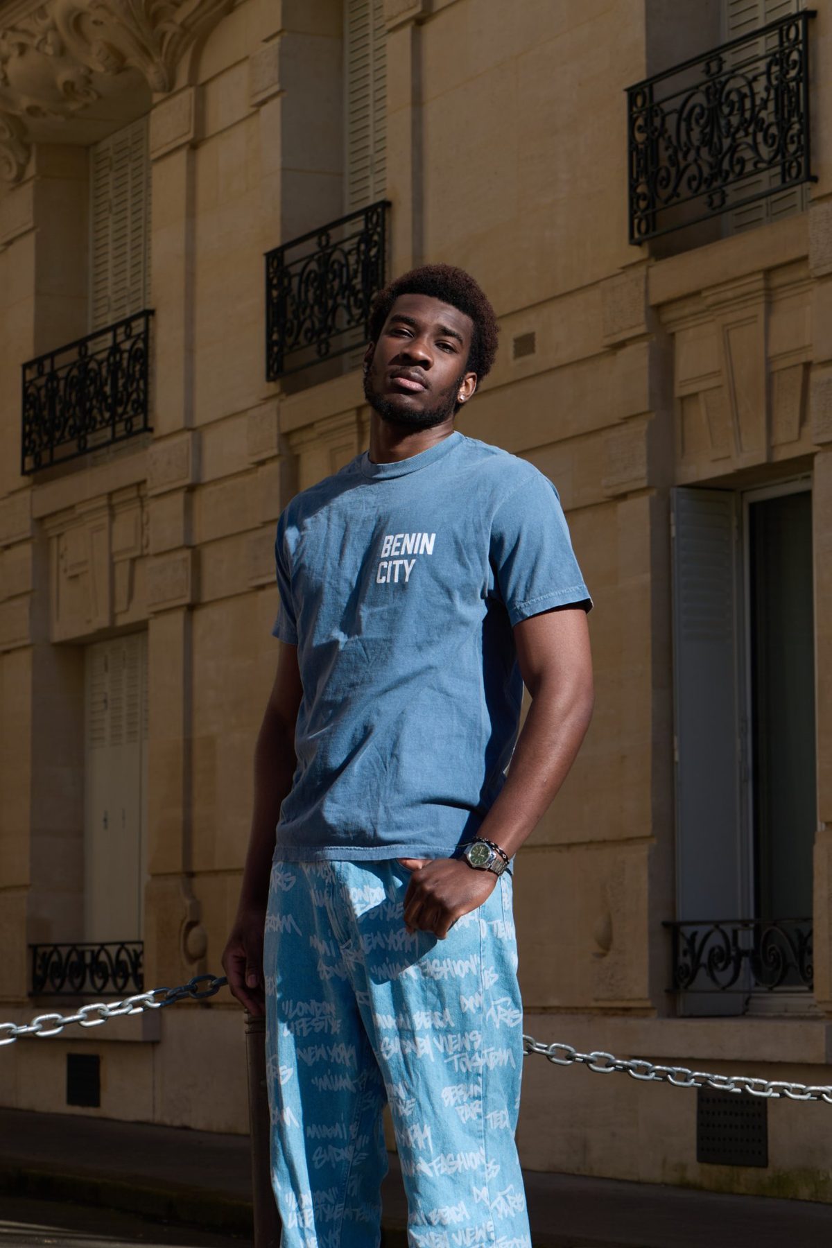 Benin City Tee (White Text)